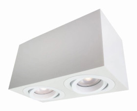 Oprawa sufitowa natynkowa biała podwójna LYON regulowany GU10 LP-5881/2SM WH Light Prestige