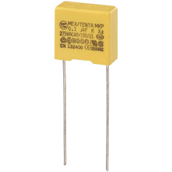 TRU COMPONENTS 450224 MKP-X2 suppression capacitor Radial 0.1&#xB5;F 275V 10% 10mm