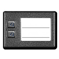 Mała, podświetlana lista opisowa z 2 przyciskami CDN-2NP GR