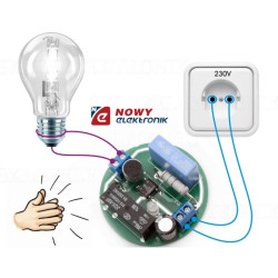 Zestaw AVT3088B Klaskacz 230V wyłacznik dźwiękowy