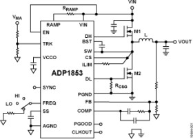 Synchronous, Step-Down DC-to-DC Controller with Voltage Tracking and Synchronization