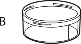 Clear can, without case, transparent, (D) 40 mm, V1-38