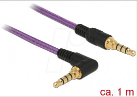 85611 Stereo Jack Cable 3.5 mm 4 pin &gt; male angled 1 m