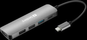 136-32 USB 3.0 hub 5 port, USB-C to 1 x USB 3.0, 2 x USB 2.0, 1 x HDMI,