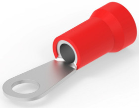 Insulated ring cable lug, 6.64-10.54 mm², AWG 8, 6.73 mm, M6, red, 55621-1