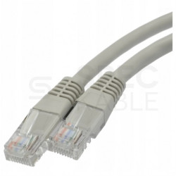 Patchcord UTP kat.5e kabel sieciowy LAN 2x RJ45 linka szary 3m securityNET