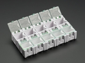 Tiny Modular Snap Boxes - SMD component storage - 10 pack (White)