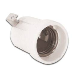 Oprawka E27 ceramiczna z blaszką F519U BEMKO