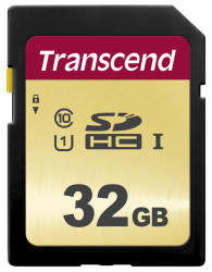 Karta SD SDHC, 32 GB MLC, Transcend 500S -25 → +85°C