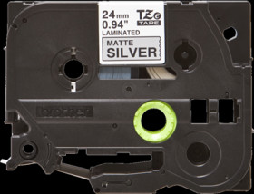 Labelling tape cartridge, 24 mm, tape silver, font black, 8 m, TZE-M951