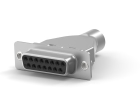 Złącze D-Sub 15-pinowe Gniazdo Proste Kabel raster 2.74mm