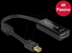 62613 Mini DP 1.2 plug &gt; HDMI socket, black