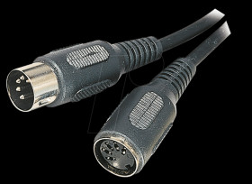 5-pin DIN plug to 5-pin DIN connector