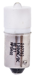Lampka kontrolna Biały 130V ac/dc BA9s LED średnica 10mm długość 24mm