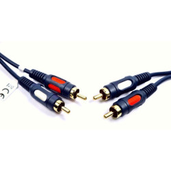 Kabel 2xRCA 0,5m HQ łezka VITALCO