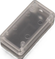 ABS miniature enclosure, (L x W x H) 50 x 25 x 15 mm, transparent, IP54, 1551BCLR