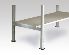 Manuflex LZ3683 ESD Półka DO stołów roboczych ESD WxG 2000 x 1200 mm, szer. X gł. X wys. = 2000 x 800 x 25 mm