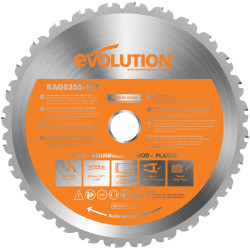 Evolution RAGEBLADE255MULTI Multi-Material Mitre Saw Blade 255 x 25.4mm x 28T