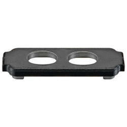 Mounting cover, size 24B, die-cast aluminum, 2 x M40, screw locking, IP65/IP68/IP69/IPX9K, 19400249912