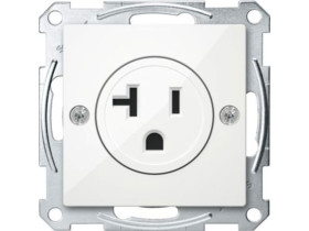 MERTEN Mechanizm z płytką centralną System M gniazda USA biały polarny MTN2156-0319 SCHNEIDER ELECTRIC