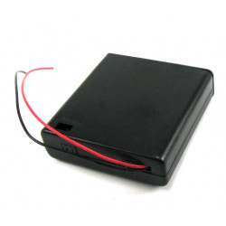 Koszyk na baterie 4xAA (grube paluszki) 6V ON OFF