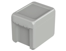 PC enclosure, (L x W x H) 113 x 80 x 90 mm, light gray (RAL 7035), IP66, 96012135