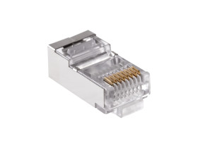 Wtyk RJ45 8P 8C (drut) przelotowy CAT.5E ekranowany