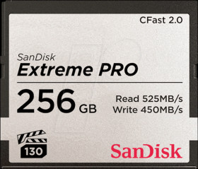 SDCFSP-256G-G46D CFast Memory Card 256 GB, Extreme Pro, 2.0 VPG130