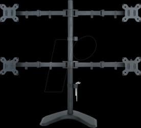 ICA-LCD-2540 Monitor Stand 4x LCD 13 - 27" Pedestal