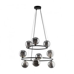 Lampa wisząca ze szklanymi, grafitowymi kloszami ANABELLE 6845 9xG9 TK Lighting