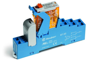 Moduł interfejsowy 15,8mm, 2P 8A 24V AC, styki AgNi, wskaźnik zadziałania, blokada, przycisk testowy 4C.52.8.024.0060SPA