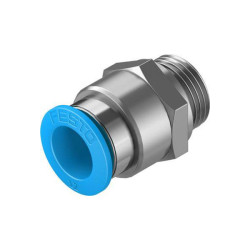 FESTO 186103 Straight piece Pipe: 12mm Thread: G3/8&quot; 1pc