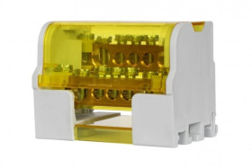 Blok rozdzielczy dwubiegunowy LBR - 207 (100A - 2x7 otworów)