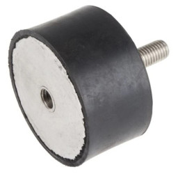 Mocowanie antywstrząsowe, M12, Ø 75mm, materiał: Guma naturalna 60Shore A, RS PRO