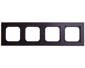 SONATA Ramka poczwórna czekoladowy metalik R-4R/40