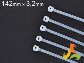 OPASKA KABLOWA BIAŁA (100szt) 142x3,2mm