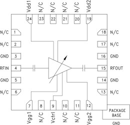 Analog Variable Gain Amplifier SMT, 5 - 12 GHz