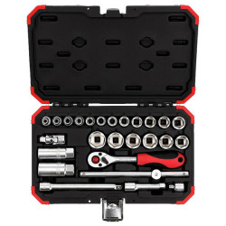 Gedore RED 3300053 Socket Wrench Set 3/8&quot; 26 Pieces 6-24 mm