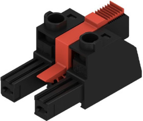 Socket header, 2 pole, pitch 7.62 mm, straight, black, 1156710000