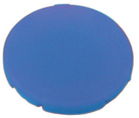 Button plate, round, blue, for pushbutton, 216426