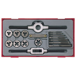 Teng TC30 TTTD17 Rethreading Tap &amp; Die Set, 17 Piece