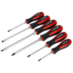Sealey AK4932 Screwdriver Set 6pc Hammer-Thru