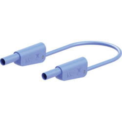 St&#xE4;ubli 662016-05023 SLK-4N-S25 test lead 50 cm blue, flexible, stackable plugs