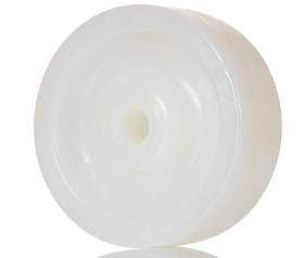 Kółko do wózka, Lite, Poliamid, Biały, obc.: 450kg, śred.: 100mm, szer.: 37mm