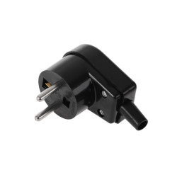 Wtyk sieciowy z uziemieniem czarny WT-20S