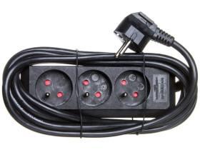Listwa zasilajaca Eco-Line 3m 3x230V czarna H05VV-F 3G1,5 1157504130