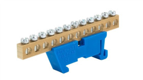 Listwa Zaciskowa Zerowa 12X16mm2 Niebieska Th 35-12/N