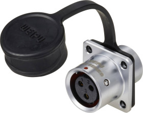 Złącze okrągłe żeńskie push-pull Weipu SF1213/S3, 3 pin, 250 V/AC, IP67, do lutowania