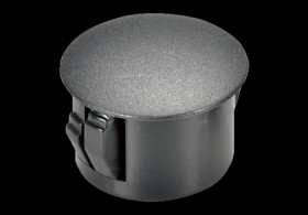 Sealing plug, (H) 10.5 mm, head Ø 13 mm, mounting Ø 9.5 mm, PA, black, for panel thickness 3.2 mm, BYB-5-12H0210