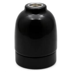 Porcelanowa oprawka wisząca E27 F510-3 czarna Ceramic Loft